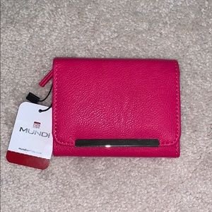 Mundi Mini Trifold Wallet, Pink